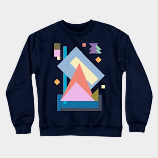 Minimal Abstract Geometric Design Crewneck Sweatshirt